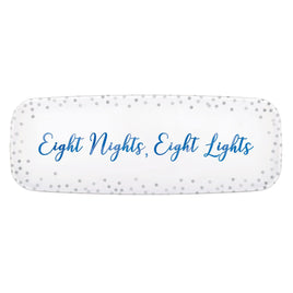 Hanukkah Long Platter, Hot-Stamped Plastic