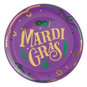 Mardi Gras Round Plastic Coupe Platter