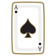 9" Casino Playing Card Shaped Plates