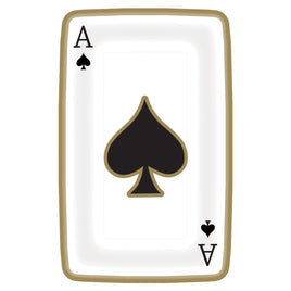 9" Casino Playing Card Shaped Plates