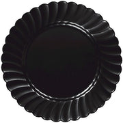 10 in black scallop plates 12ct