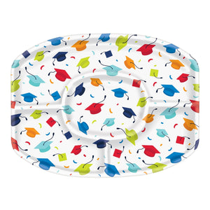 Multicolor Grad Sectional Plastic Platter