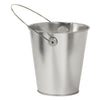 SILVER METAL BUCKET WITH HANDLE  1 CT. 