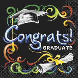 Chalkboard Graduation Luncheon Napkins  16ct
