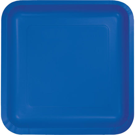 COBALT SQUARE PAPER DESSERT PLATES 18 CT. 
