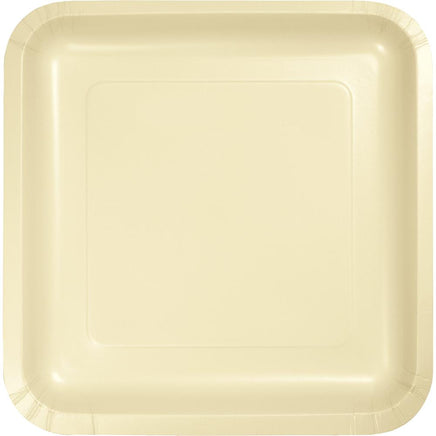 IVORY SQUARE PAPER DESSERT PLATES 18 CT. 