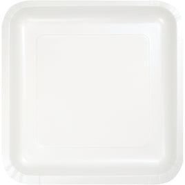 7in. White Square Dessert Plates  18ct.