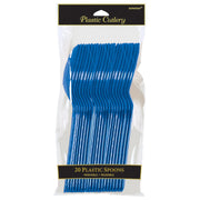 Plastic Spoons - Bright Royal Blue  20  ct.
