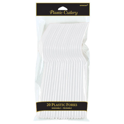 Plastic Forks 20 ct. - Frosty White  20 ct.