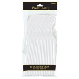 Plastic Forks 20 ct. - Frosty White  20 ct.