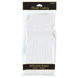 Plastic Forks 20 ct. - Frosty White  20 ct.