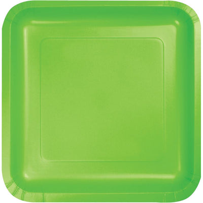FRESH LIME SQUARE PAPER LUNCH PLATES 18 CT. 