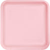 CLASSIC PINK SQUARE PAPER LUNCH PLATES 18 CT. 