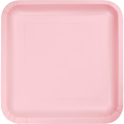 CLASSIC PINK SQUARE PAPER LUNCH PLATES 18 CT. 