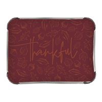 Elegant Thanksgiving Foil Take Home Container with Lid  4ct