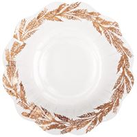 8 Elegant Thanksgiving 7" Shaped Bowl -Foil Stamping