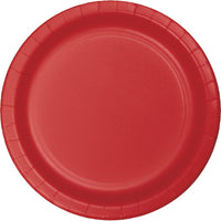 9 in. Classic Red Paper Lunch Plate 24 ct 