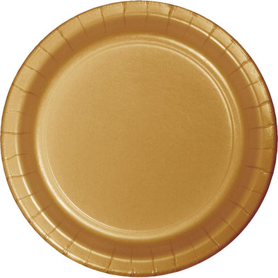 9 in. Glittering Gold Lunch Paper Plates 24 ct