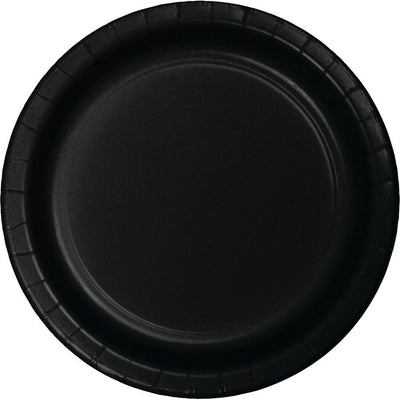 9 in. Black Paper Lunch Plates 24 ct 