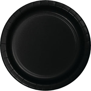 9 in. Black Paper Lunch Plates 24 ct 