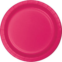 9 in. Hot Pink Paper Lunch Plates 24 ct 