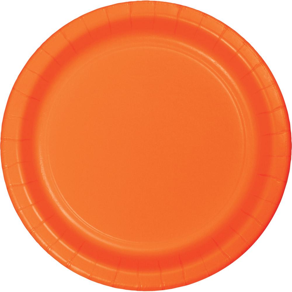 9 in. Sunkissed Orange Lunch Paper Plates 23 ct 