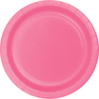 9 in. Candy Pink Paper Lunch Plates 24 ct 