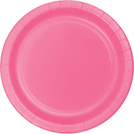 9 in. Candy Pink Paper Lunch Plates 24 ct