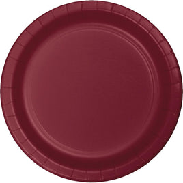BURGUNDY PAPER LUNCH PLATES 24 CT. 