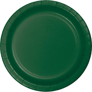 HUNTER GREEN PAPER LUNCH PLATES 24 CT. 