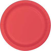 CORAL PAPER LUNCH PLATES 24 CT. 