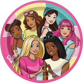 Barbie Round 9" Dinner Plates  8ct