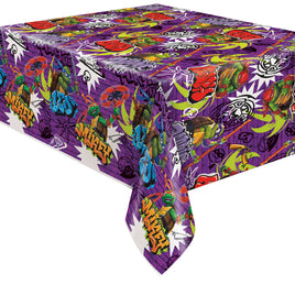 TMNT Mutant Mayhem Rectangular Plastic Table Cover  54" x 84"