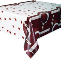 Football Plastic Tablecover 54 in. X 84 in. 1ct.