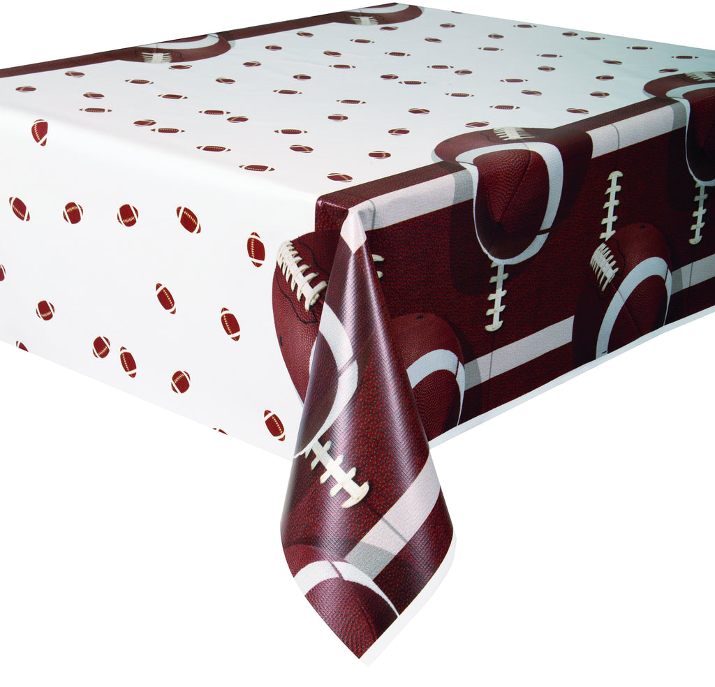 Football Plastic Tablecover 54 in. X 84 in. 1ct.