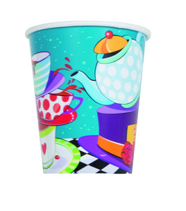 9 oz. Mad Hatter Tea Paper Cups 8 ct 