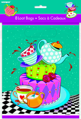 Mad Hatter Tea Party Loot Bags 8 ct. 