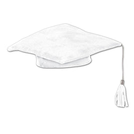 Plush Graduate Cap - White