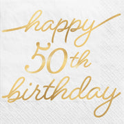 Golden Age Birthday 50th Beverage Napkins