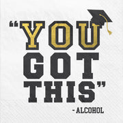 You Got This - Alcohol Grad Beverage Napkins 16 ct.