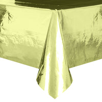 Gold Foil Rectangular Plastic Table Cover  54"x108"