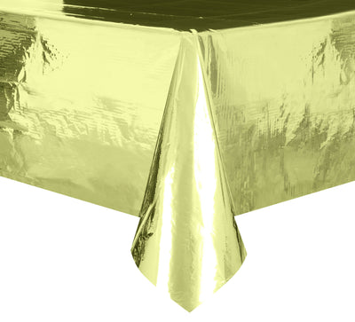 Gold Foil Rectangular Plastic Table Cover  54