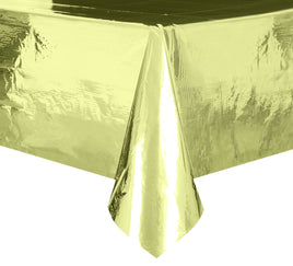 Gold Foil Rectangular Plastic Table Cover  54"x108"
