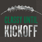 Kickoff Football "Classy Until Kickoff" Beverage Napkins  16ct - Foil Stamping