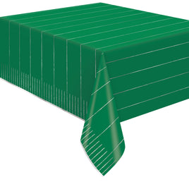Kickoff Football Field Rectangular Foil Table Cover  54" x 84"