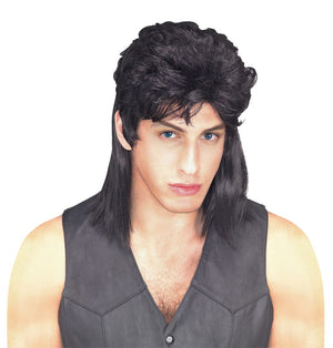 Men's Mullet Black Wig