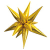 Gold 12 Point 3D Star Foil Balloon - Large  27.5"