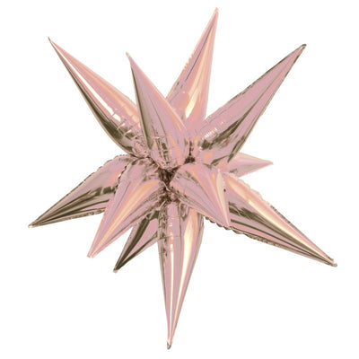 Rose Gold 12 Point 3D Star Foil Balloon - Large  27.5