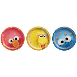 7" Everyday Sesame Street Round Plates Assorted 8 ct.