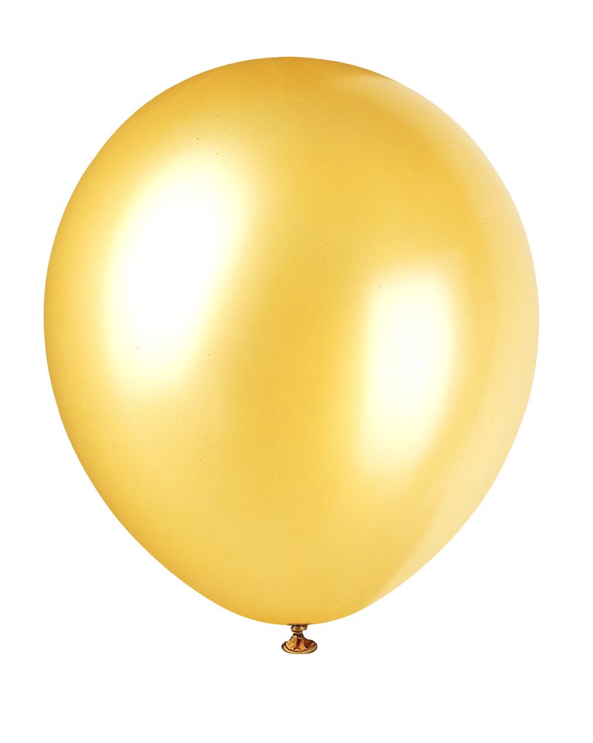 12" Latex Balloons  8ct - Gold